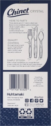 Chinet® Cut Crystal Cutlery 48 Count Perspective: back