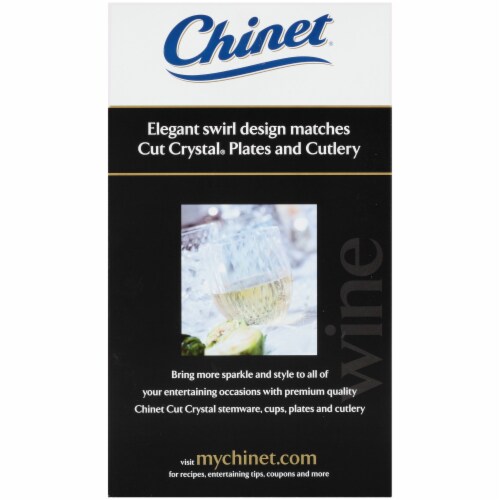 Chinet Cut Crystal 15-Ounce Stemless Wine Glasses Perspective: back