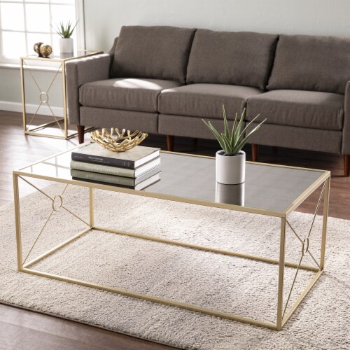 Larden Mirror-Top Cocktail Table Perspective: back