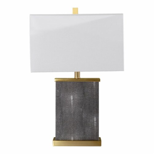 SEI Furniture Lavano Table Lamp with Shade in Black/White/Gold Perspective: back