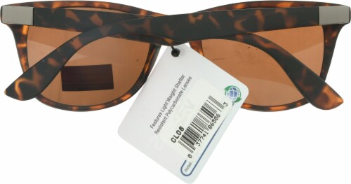 SAV Eyewear Club Paris™ Plastic Cheetah Print Wayfarer Sunglasses Perspective: back