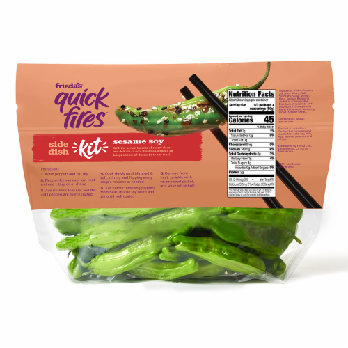 Frieda’s® Quickfires™ Shishito Peppers Sesame Soy Meal Kit Perspective: back