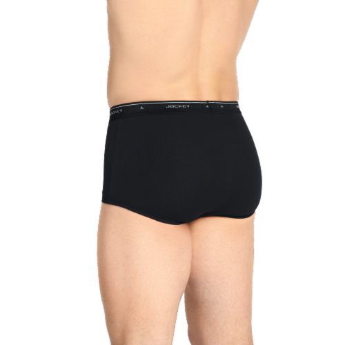 Jockey® Classic Men's Full-Rise Briefs -Black, Size 38 - Smith's