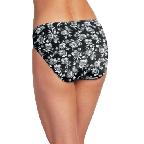 Jockey No Panty Line Promise Tactel Bikini Underwear - Midnight Poppy Perspective: back