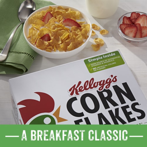 Kellogg's Corn Flakes Breakfast Cereal Original Perspective: back