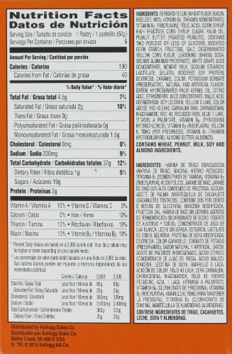 Pop-Tarts Gone Nutty! Frosted PB & J Strawberry Toaster Pastries Perspective: back
