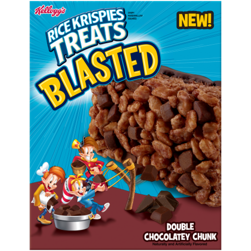 Kellogg's Blasted Chocolate Chunk Rice Krispie Treats Perspective: back