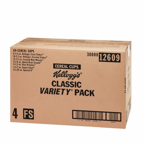 Kellogg's Cereals Variety 2.1 oz. 60/Carton KEE12609 Perspective: back