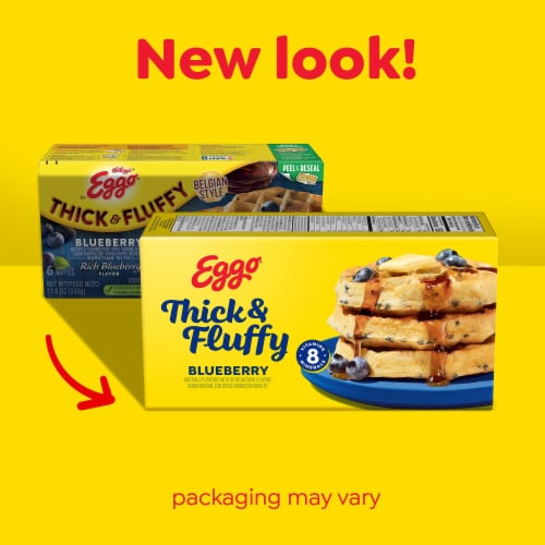 Kellogg's® Eggo® Thick and Fluffy Blueberry Frozen Waffles Perspective: back