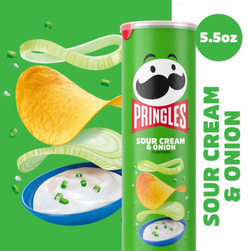 Pringles® Sour Cream and Onion Potato Crisps Chips Perspective: back