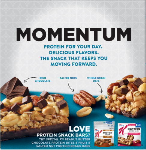 Kellogg's Special K Chocolate Peanut Pecan Protein Trail Mix Granola Bars Perspective: back