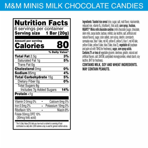 mini m&ms nutrition