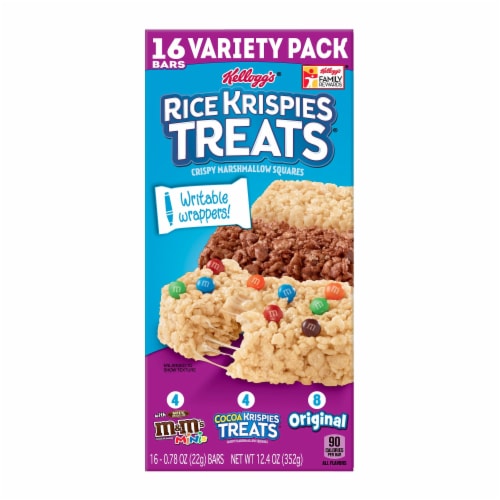 Kellogg's Rice Krispies Treats Marshmallow Snack Bars Variety Pack Perspective: back