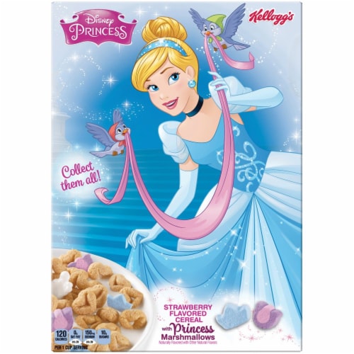 Kellogg's Disney Princess Strawberry Flavored Cereal Perspective: back
