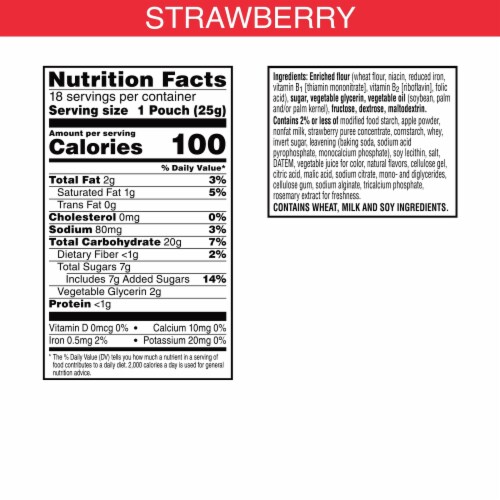 Kellogg's Special K Strawberry Pastry Crisps Value Size Perspective: back