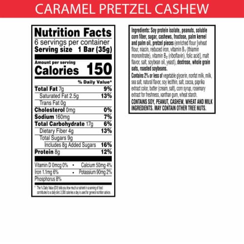 Kellogg's Special K Caramel Pretzel Cashew Protein Snack Bars Perspective: back