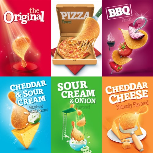 Pringles Snack Stacks Potato Crisps Chips Flavored Variety Pack Perspective: back