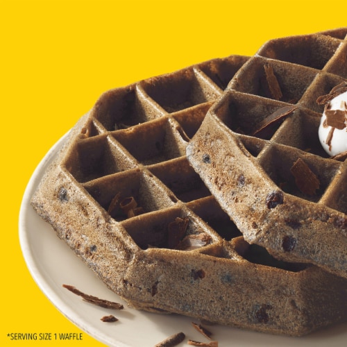 Kellogg's® Eggo® Thick and Fluffy Double Chocolatey Frozen Waffles Perspective: back