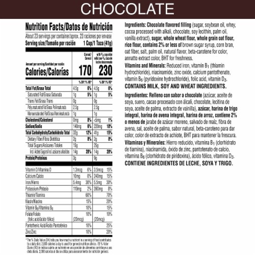 Kellogg's Krave Chocolate Breakfast Cereal Perspective: back