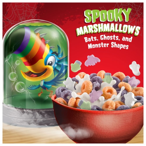 Kellogg's Froot Loops Original with Spooky Marshmallows Cold Breakfast Cereal Perspective: back