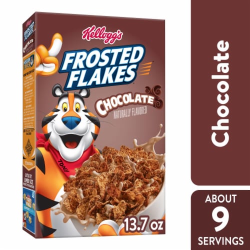 Kellogg's Frosted Flakes Chocolate Cold Breakfast Cereal Perspective: back