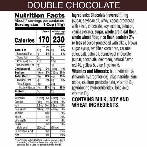 Kellogg's Krave Double Chocolate Breakfast Cereal Perspective: back