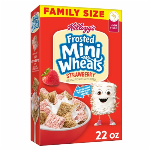Kellogg's® Frosted Mini-Wheats Strawberry Family Size Cereal Perspective: back