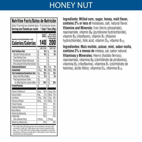 Kellogg's Frosted Flakes Honey Nut Breakfast Cereal Perspective: back
