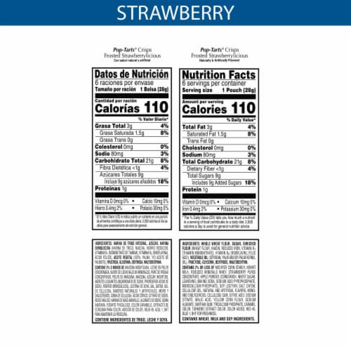 Pop-Tarts Frosted Strawberrylicious Baked Crisps Perspective: back