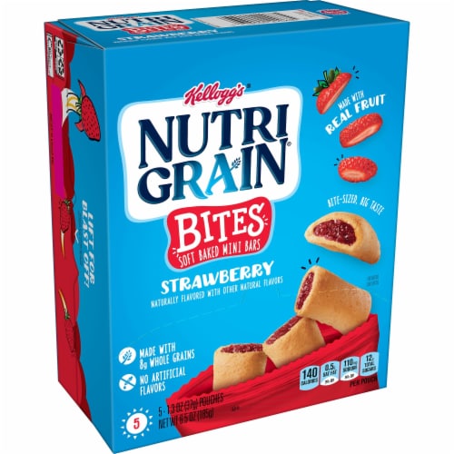 Nutri-Grain Bites Strawberry Mini Breakfast Bars Perspective: back