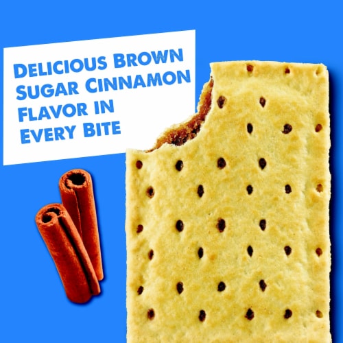 Kellogg's Pop-Tarts Unfrosted Brown Sugar Cinnamon Toaster Pastries Perspective: back