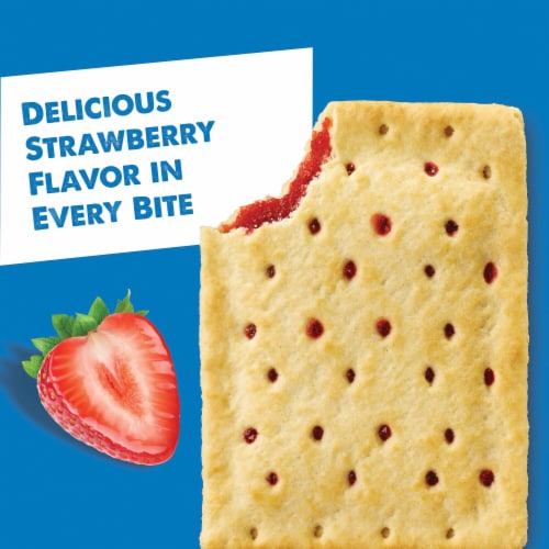 Pop-Tarts Unfrosted Strawberry Toaster Pastries Perspective: back