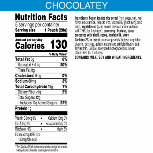 Kellogg's Rice Krispies Treats Chocolatey Crispy Marshmallow Squares Perspective: back