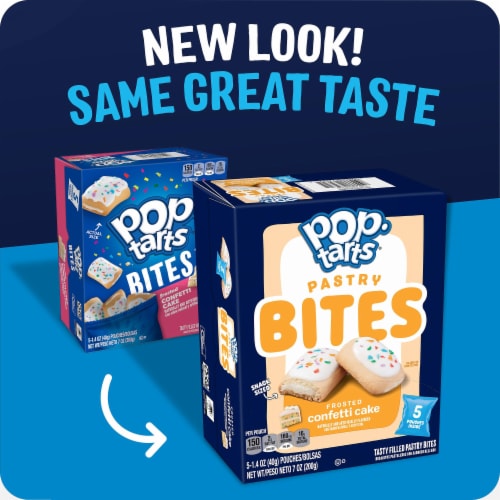 Pop-Tarts Bites Frosted Confetti Cake Baked Pastry Bites Perspective: back