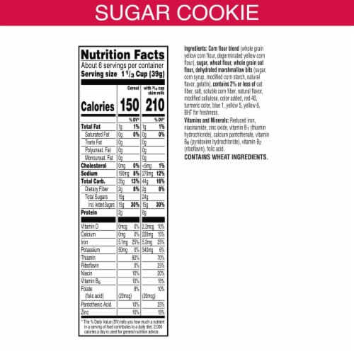Kellogg's® Elf on the Shelf Sugar Cookie with Marshmallows Holiday Cereal Perspective: back