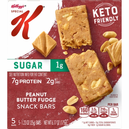 Kellogg's Special K Snack Bars Keto Friendly Peanut Butter Fudge Perspective: back