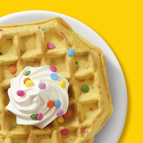 Kellogg's Birthday Cake Frozen Waffles Perspective: back