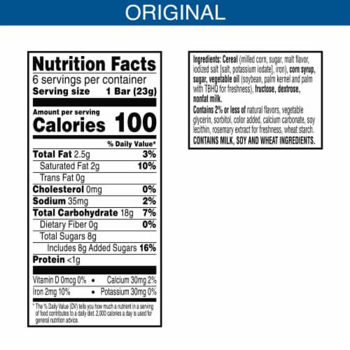 Kellogg's Frosted Flakes Original Breakfast Cereal Bars Perspective: back
