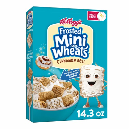 Kellogg's Frosted Mini-Wheats Cinnamon Roll Cold Breakfast Cereal Perspective: back
