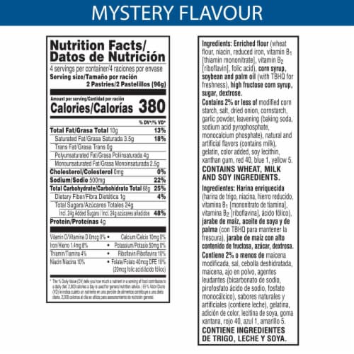 Pop-Tarts Mister E Flavor Mystery Flavor Toaster Pastries Perspective: back