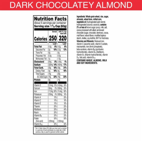 Kellogg's Special K Chocolatey Dipped Flakes with Almonds Cold Breakfast Cereal Original Size Perspective: back