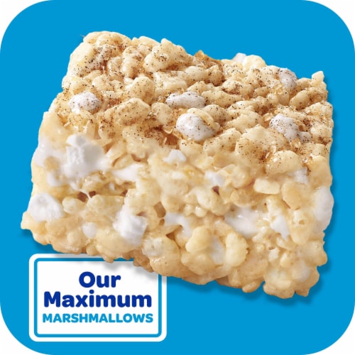 Kellogg's Rice Krispies Treats Homestyle Cinnamon Sugar Marshmallow Snack Bars Perspective: back