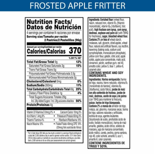 Pop-Tarts Frosted Apple Fritter Toaster Pastries Perspective: back