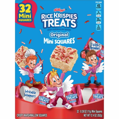Kellogg's Rice Krispies Treats Original with Holiday Sprinkles Mini Marshmallow Snack Bars Perspective: back