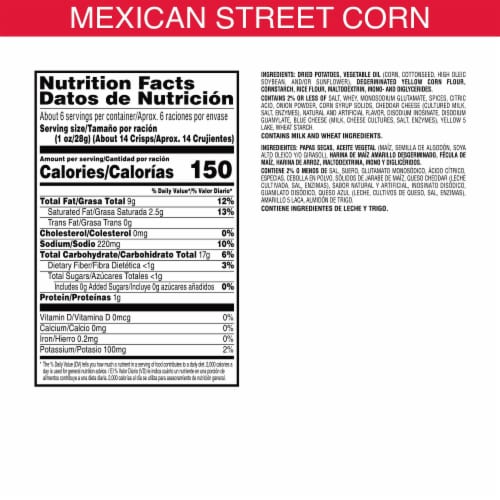 Pringles® Elote Mexican Street Corn Potato Crisps Chips Perspective: back