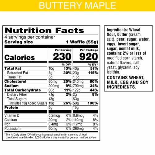 Kellogg's® Eggo® Buttery Maple Frozen Grab & Go Waffles Perspective: back