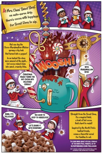 Kellogg's® Elf on the Shelf® Hot Cocoa with Marshmallows Cereal Perspective: back