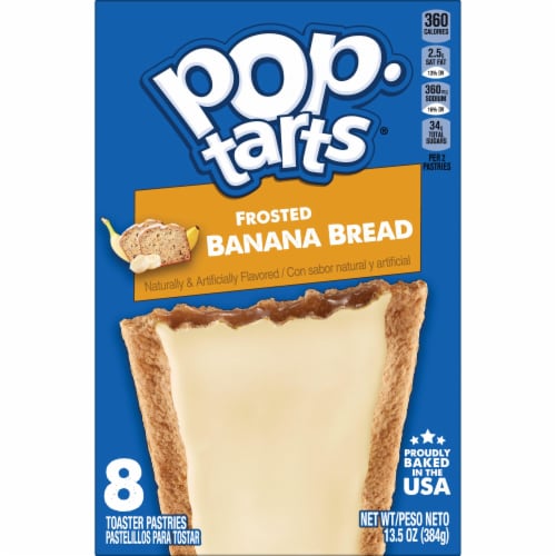 Kellogg's Pop-Tarts Frosted Banana Bread Toaster Pastries Perspective: back