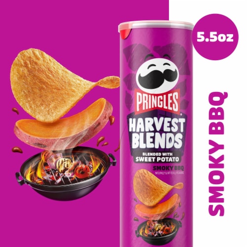 Pringles® Harvest Blends Smoky BBQ Potato Crisps Chips Perspective: back
