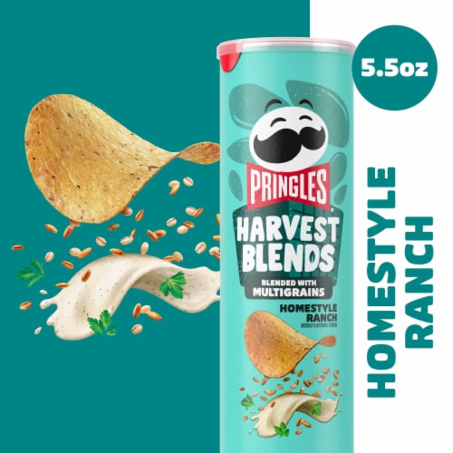 Pringles® Harvest Blends Homestyle Ranch Potato Crisps Chips Perspective: back